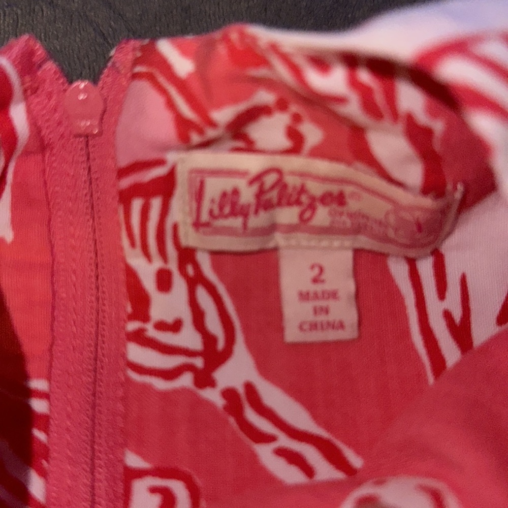 Lilly Pulitzer originals Pink Salmon Glamorous Life Shift Dress size 2 - Picture 3 of 4